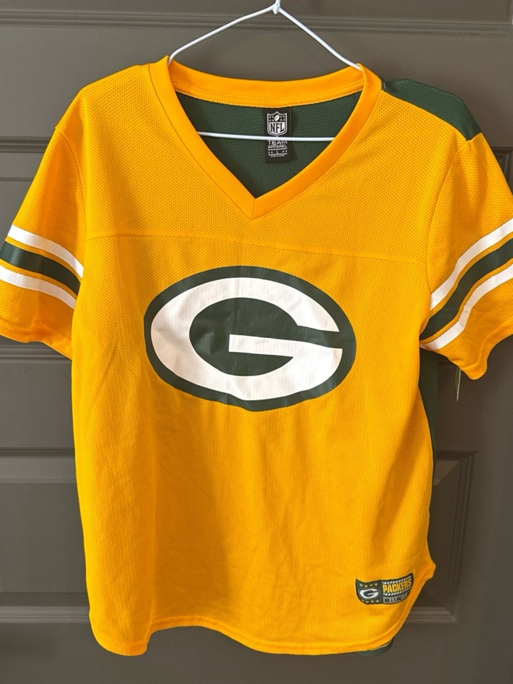 Green Bay Packers Men's Gold & Green V-Neck Jersey
